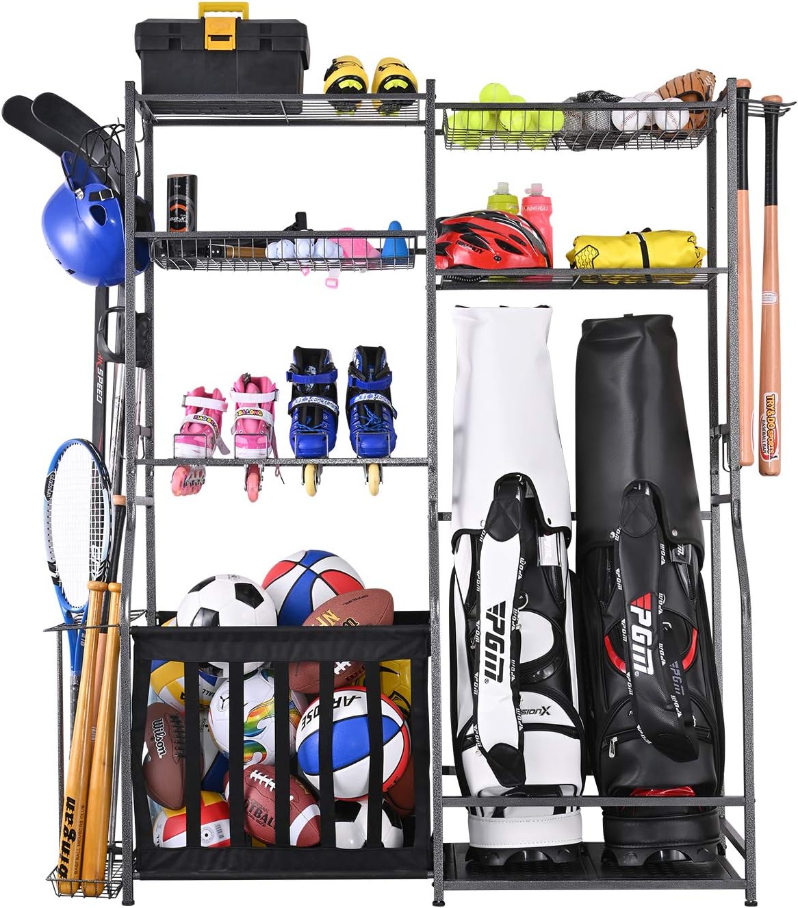 Golf Equipment Organizer For Garage - Garaj Spor Ekipmanları Saklama Standı İki