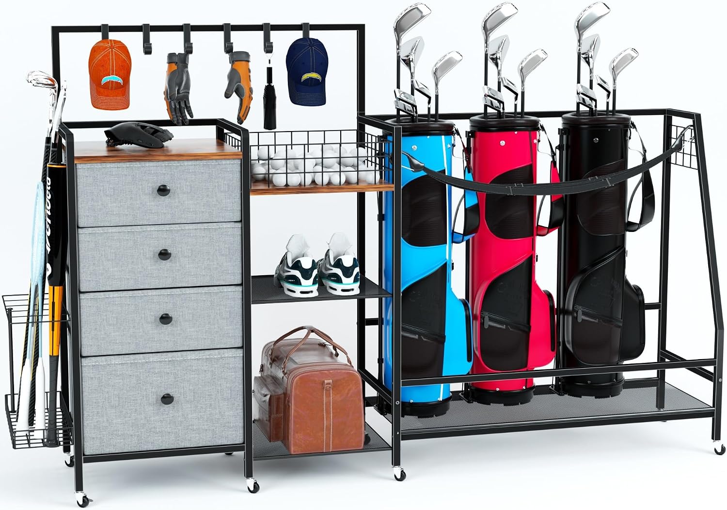Golf Equipment Organizer For Garage - Garaj İçin Ekstra Büyük Golf Çantası