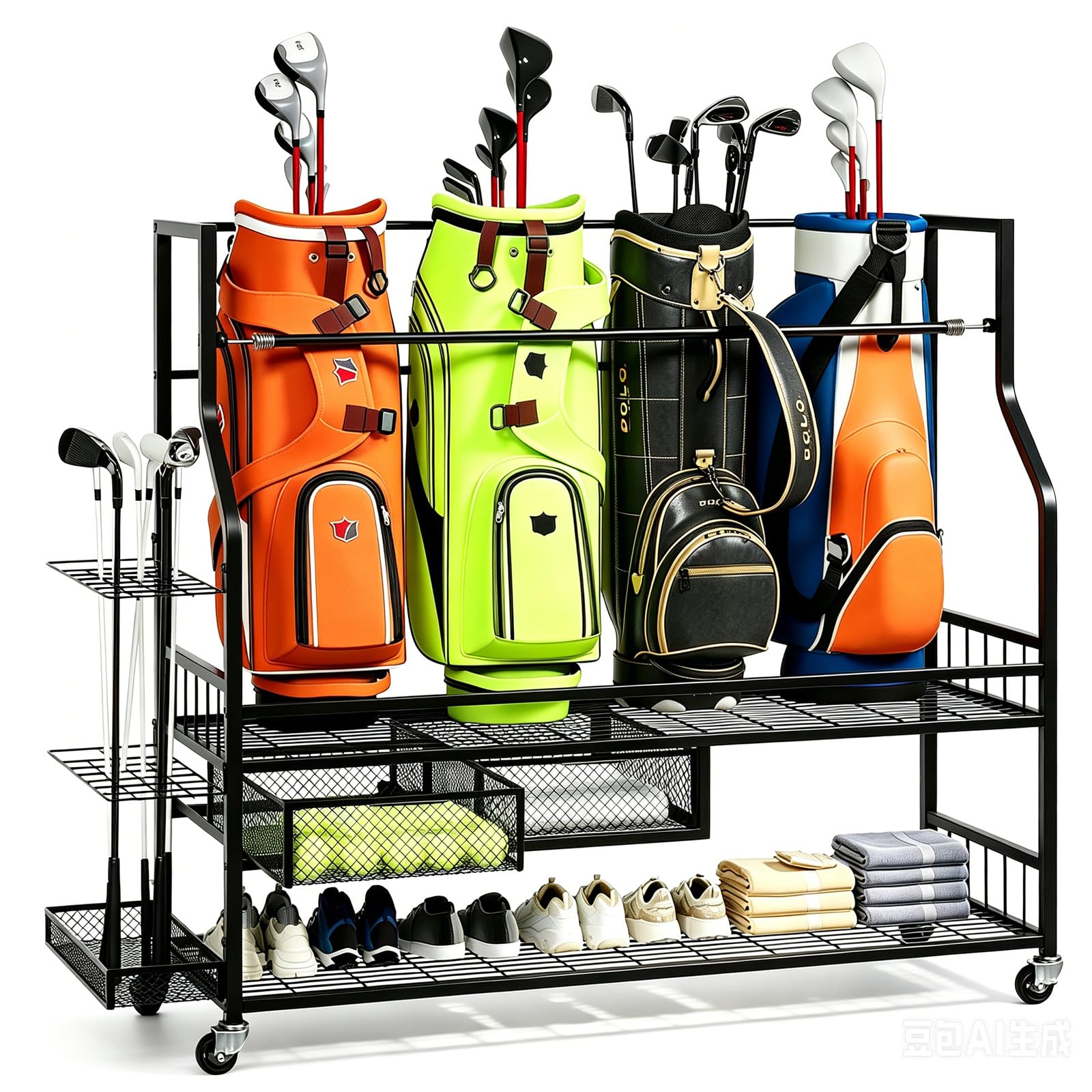 Golf Equipment Organizer For Garage - Garaj için Golf Çantası Saklama Düzenleyici,