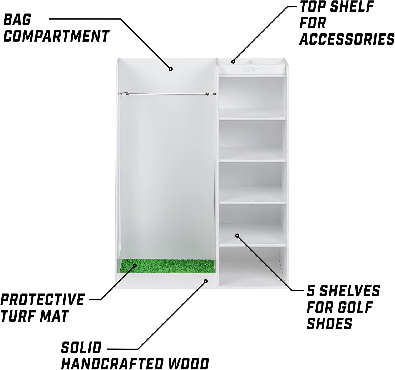 Premium Ahşap Golf Çantası Sak - Golf Equipment Organizer For Garage incelemesi ve fiyatı