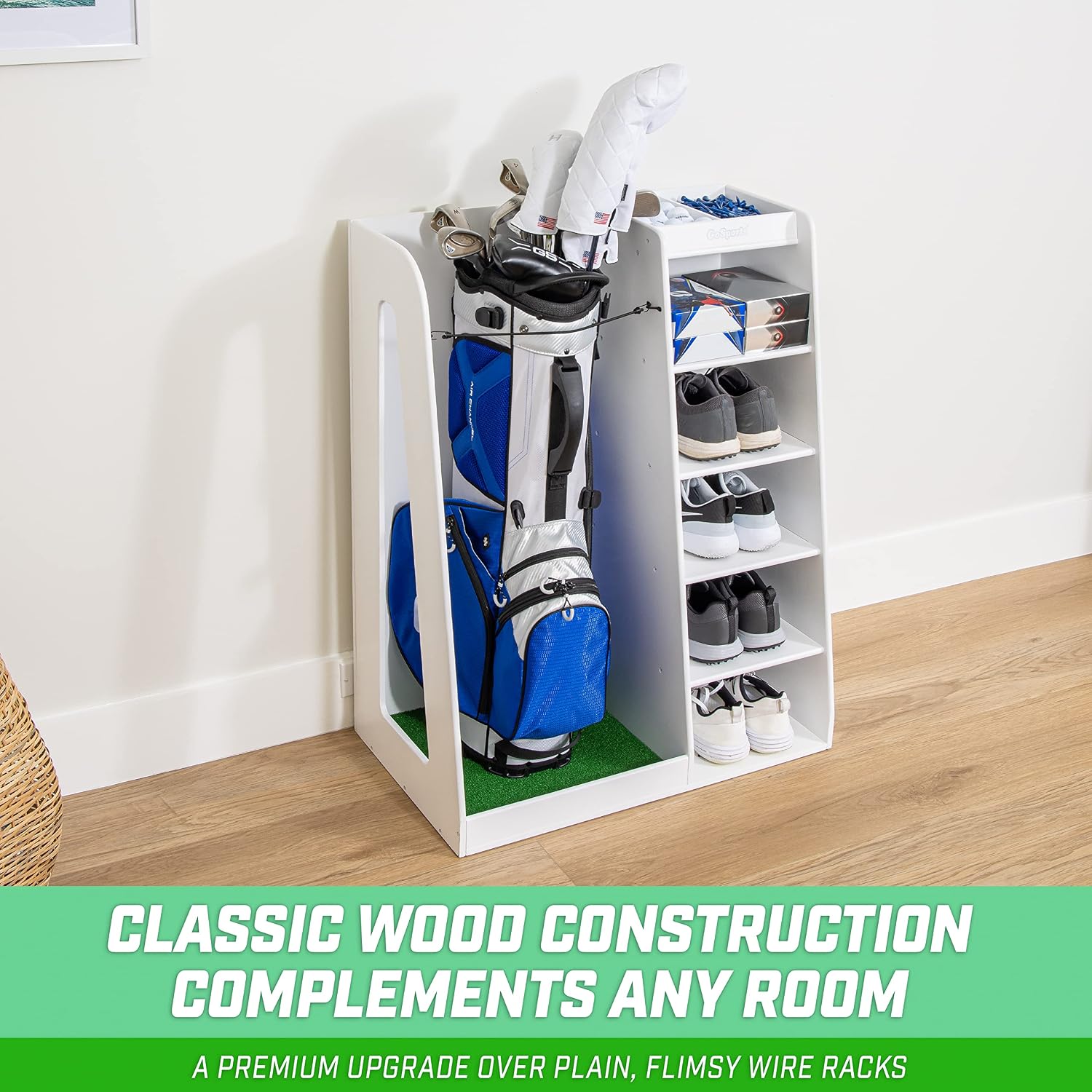 Premium Ahşap Golf Çantası Sak - Golf Equipment Organizer For Garage incelemesi ve fiyatı